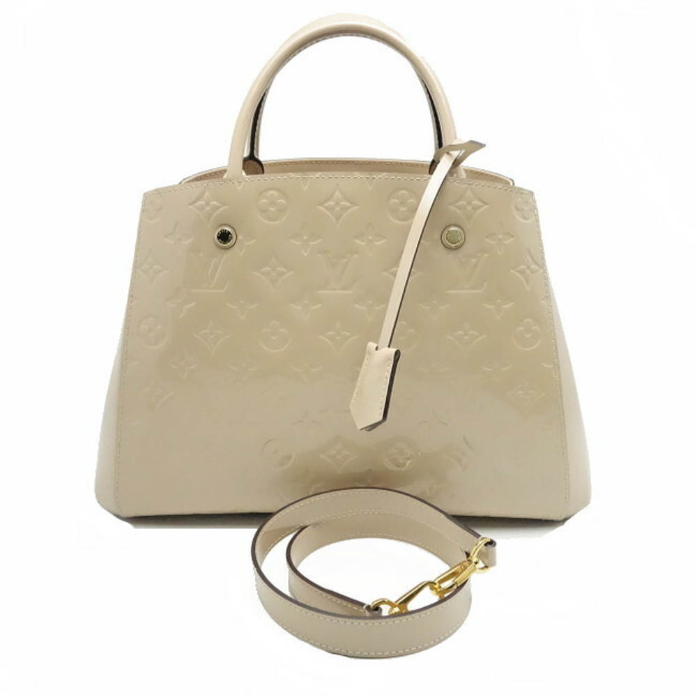 Louis Vuitton Montaigne Vernis Handbag Dune